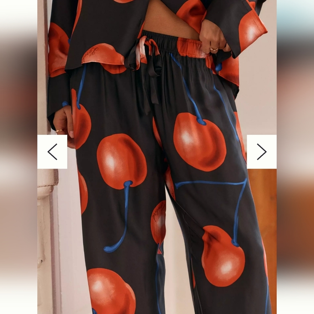 NWT LyreBird For Anthropologie Silky Pajama Set - Picture 3 of 4